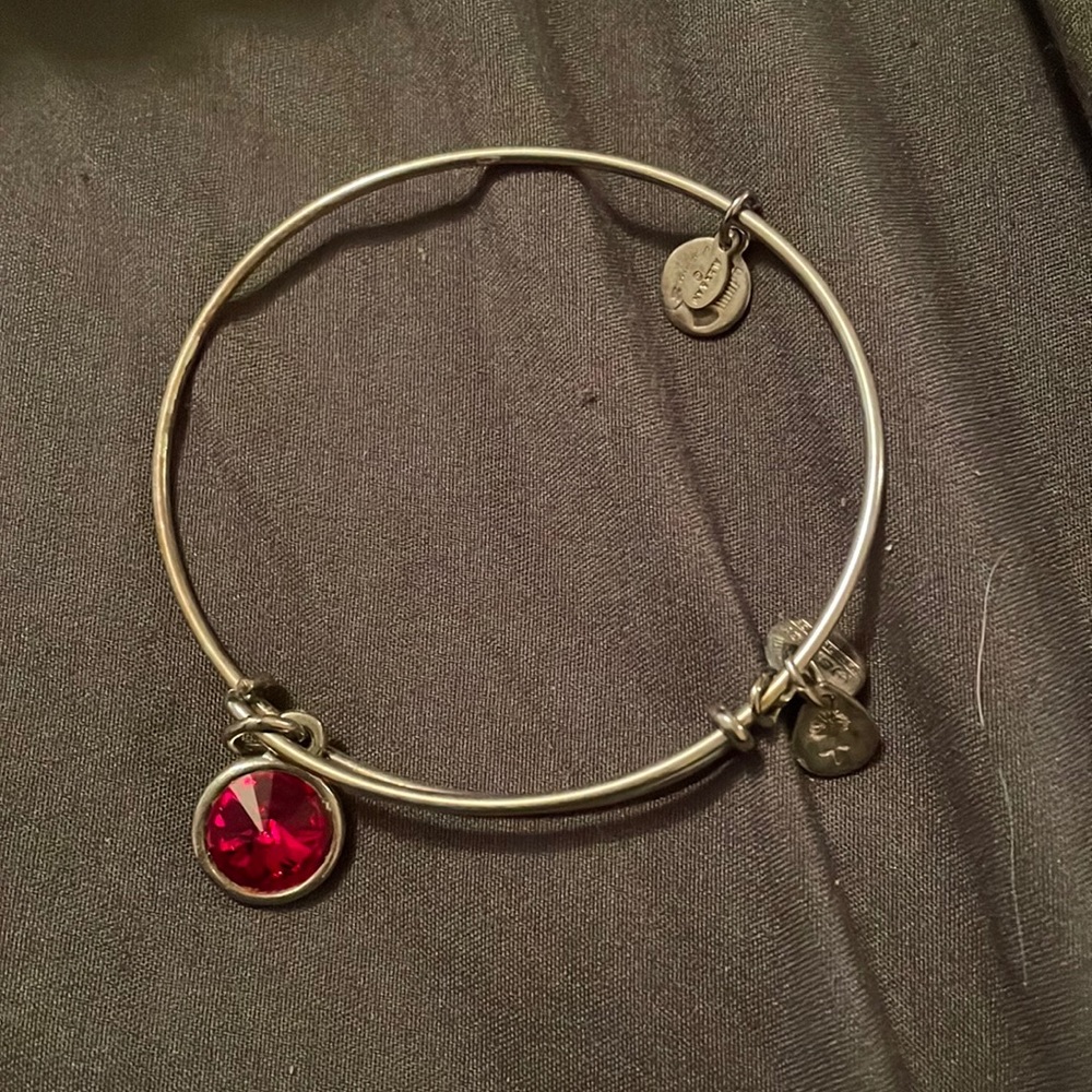Alex and Ani silver K garnet (January) bracelet
